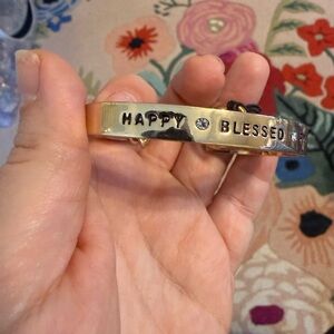 BCBGeneration Gold Bracelet with Inspirational Words